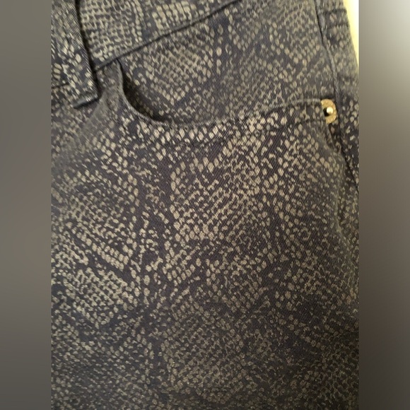 Lee Animal Print Snake Print Dark Blue Stretch Jeans Women 16 M - Picture 3 of 11